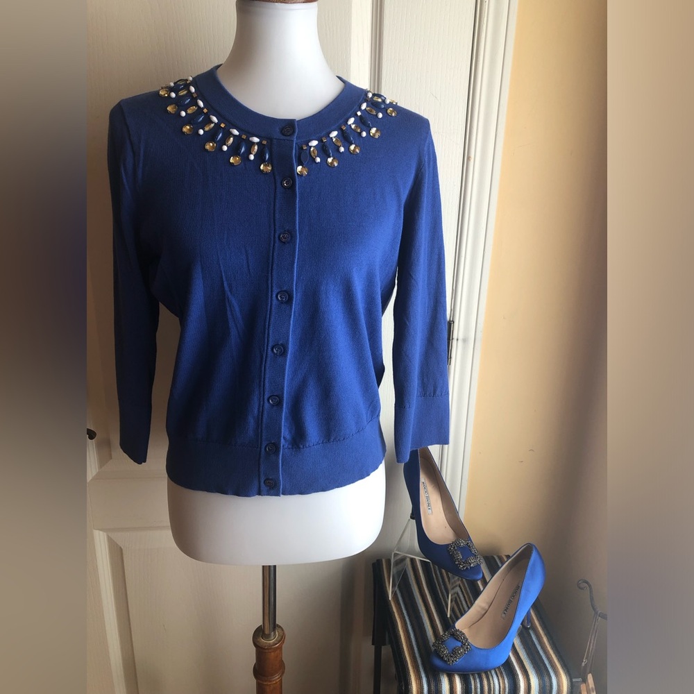 kate spade Blue Knit button down sweater